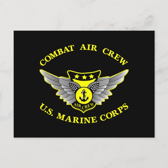 Carte Postale Black Combat Air Crew (Devant)