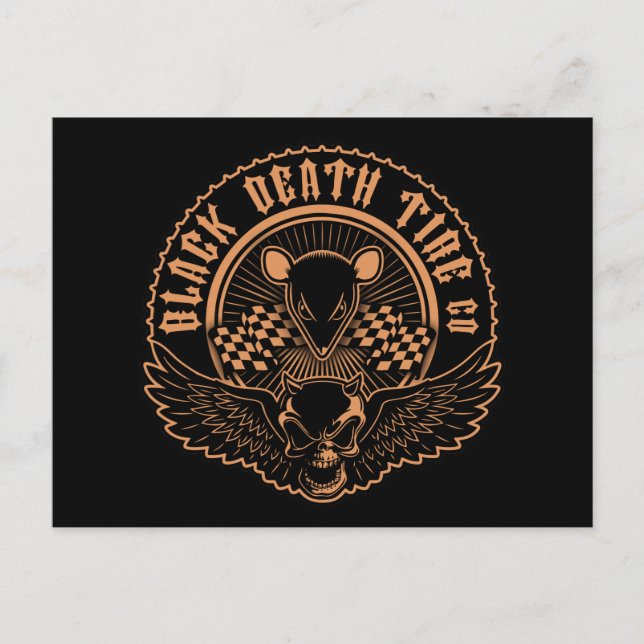 Carte Postale Black Death Tire Co. -Ou (Devant)