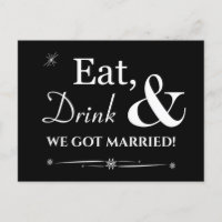 Black Eat Drink Nous Avons Marié Retro Elopement