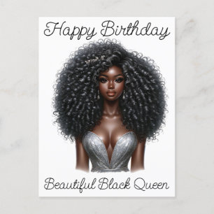 Carte Postale Black Girl Magic Anniversaire Sista Melanin Femme