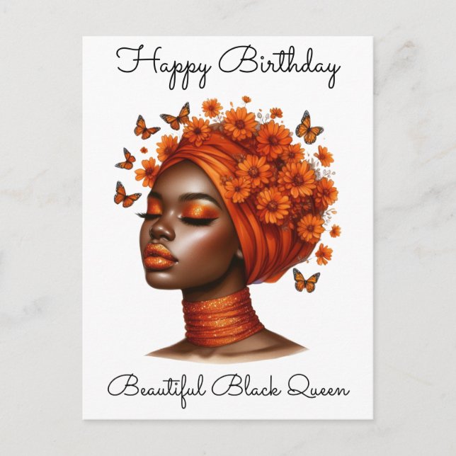 Carte Postale Black Girl Magic Anniversaire Sista Melanin Femme (Devant)