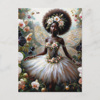 Carte Postale Black Girl Orchid Fairy With Afro