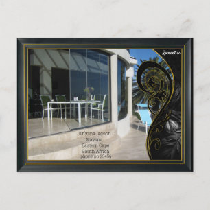 Carte Postale Black Gold Modern géométrique Abstrait