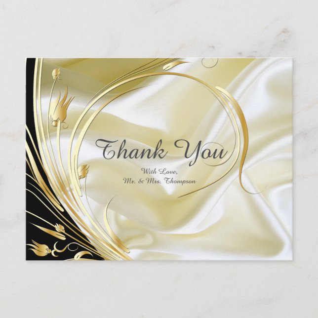 Carte postale Black & Gold sur Merci de soie Champ (Devant)
