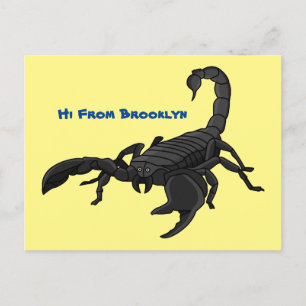 Carte Postale Black hungry scorpion