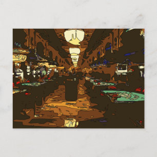 Carte Postale Black Jack et tables de poker à Las Vegas