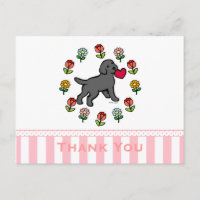 Black Lab Puppy et Red Heart Floral