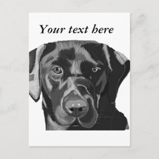 Carte Postale Black Labrador