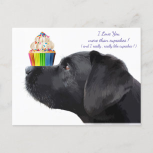 Carte Postale Black Labrador