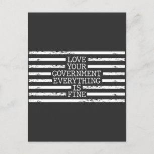 Carte Postale Black Lines a annulé la théorie du complot gouvern