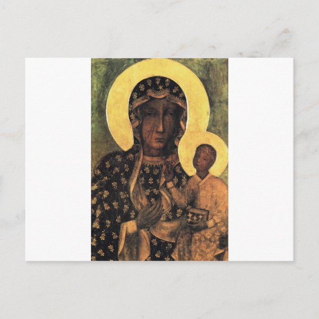 Carte Postale Black Madonna Pologne Notre Dame de Czestochowa im (Devant)