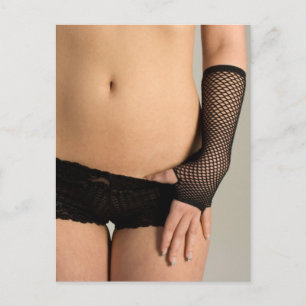 Carte Postale Black Panties Photographie d'art chaud