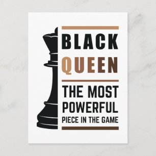 Carte Postale Black Queen La Pièce La Plus Puissante Dans Le Jeu