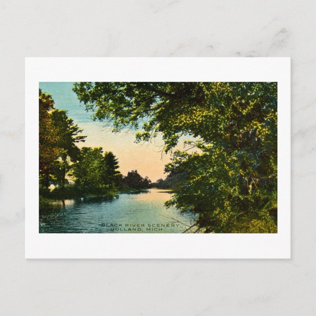 Carte Postale Black River Scenery, Holland Michigan (Devant)