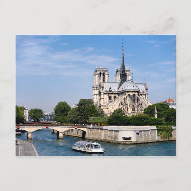 Carte Postale Black Spire de la Seine Notre Dame de Paris (Devant)