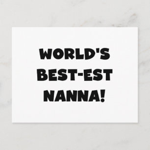 Carte Postale Black Text Meilleurs T-shirts et cadeaux Nanna