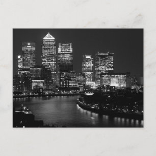 Carte Postale Black White London City Nuit Royaume-Uni Voyage br