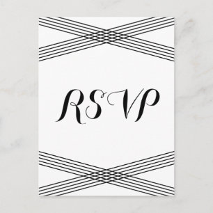 Carte Postale Black White Modern Deco Response