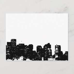 Carte Postale Black White Pop Art New York