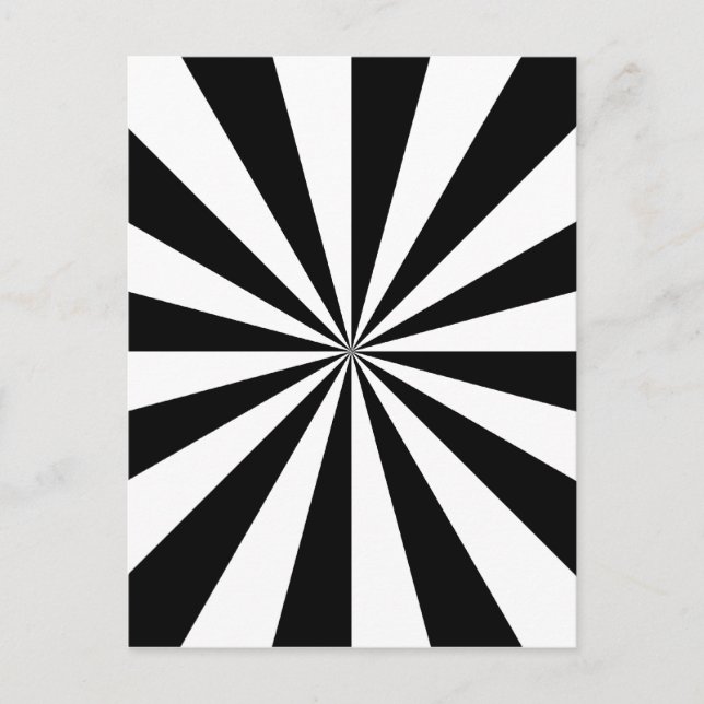 Carte Postale Black & White Star Burst (Devant)