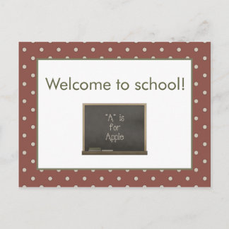 Carte postale Blackboard Welcome to School
