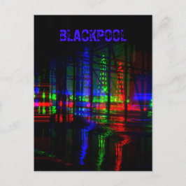 Carte Postale Blackpool Tower water Reflection, Red, Green, Blue