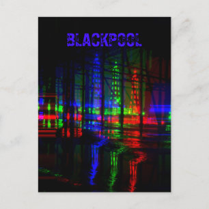 Carte Postale Blackpool Tower water Reflection, Red, Green, Blue