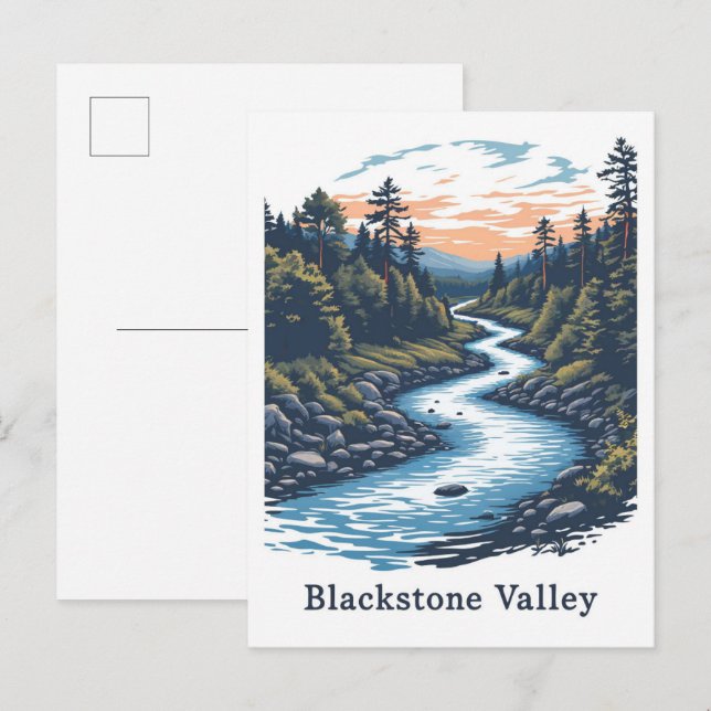 Carte Postale Blackstone Valley Massachusetts USA Travel (Devant / Derrière)