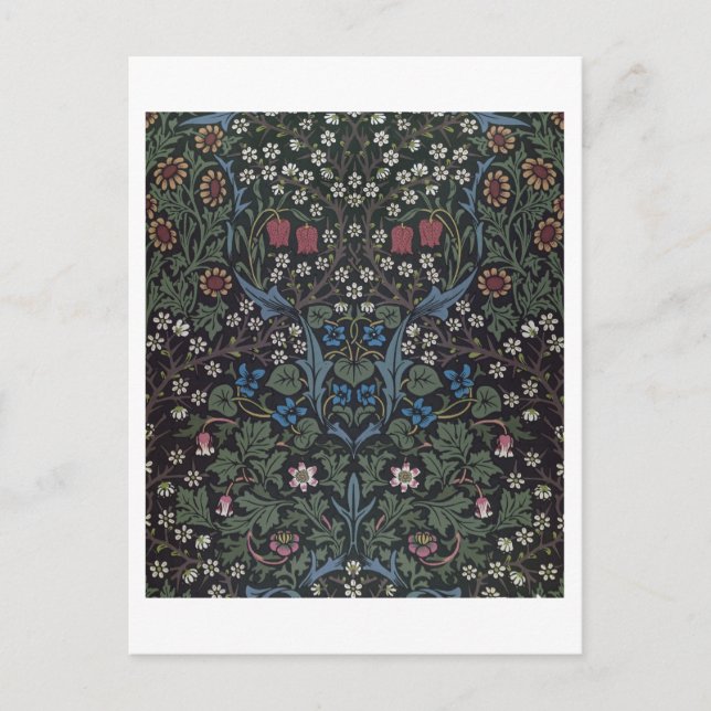 Carte Postale 'Blackthorn' wallpaper design, 1892 (Devant)