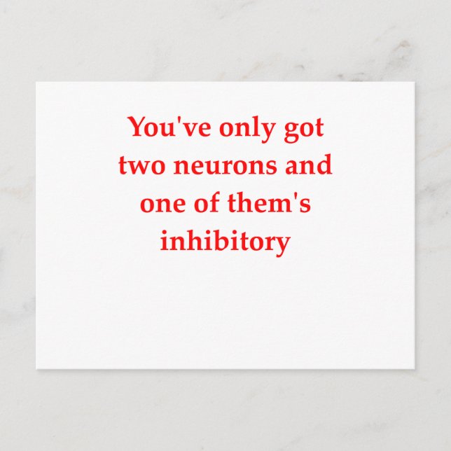 Carte Postale blague de biologie (Devant)