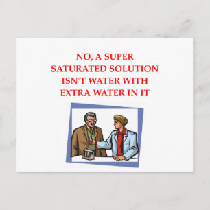 Carte Postale blague de chimie