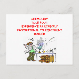 Carte Postale blague de chimie