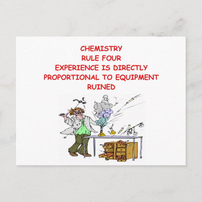 Carte Postale blague de chimie (Devant)