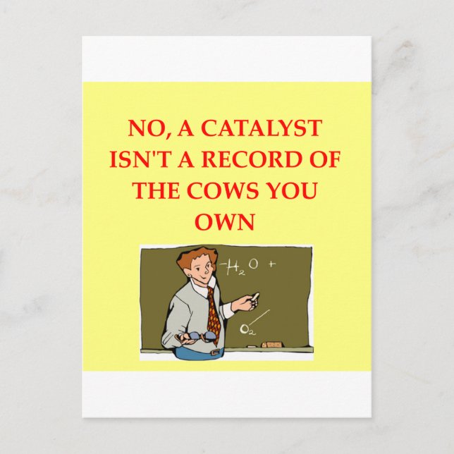 Carte Postale blague de chimie (Devant)