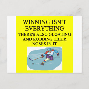 Carte Postale blague de joueur de hockey