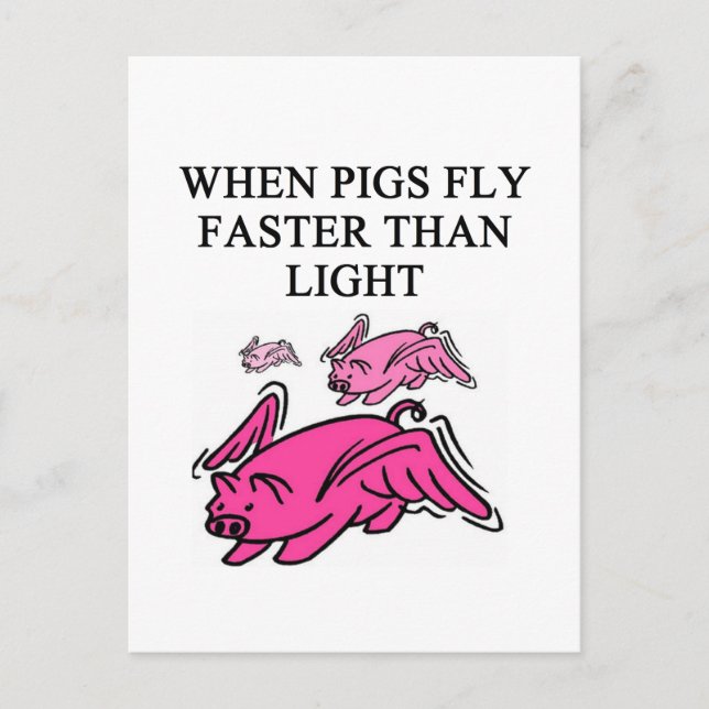 Carte Postale blague de physique drôle (Devant)