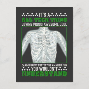Carte Postale Blague drôle de technicien en radiologie X-ray Hum