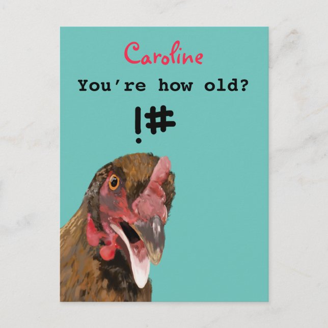 Carte Postale Blague drôle insultante pour l'anniversaire d'un p (Devant)