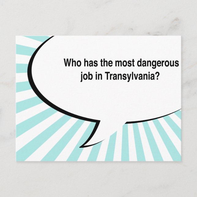 Carte Postale blague du dentiste transylvania (Devant)