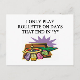 Carte Postale Blague du joueur de ROULETTE