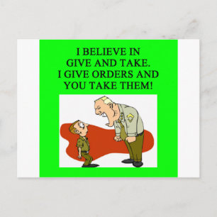 Carte Postale blague militaire