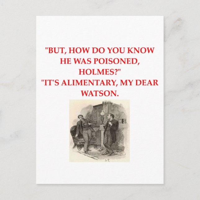 Carte Postale blague sherlock holmes (Devant)