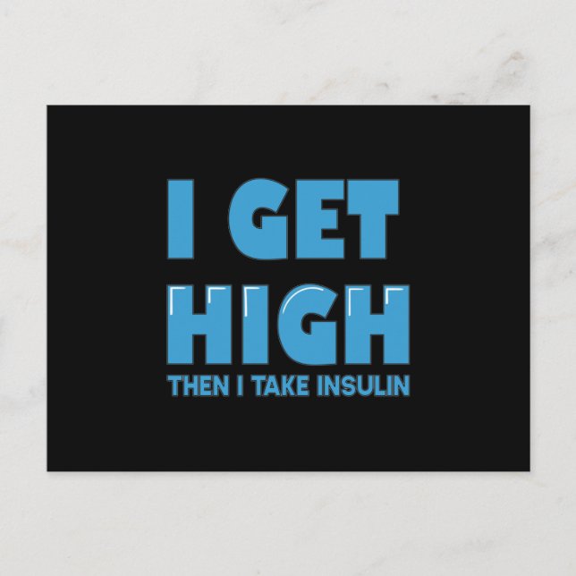 Carte Postale Blague sur le diabète sucré de sang (Devant)