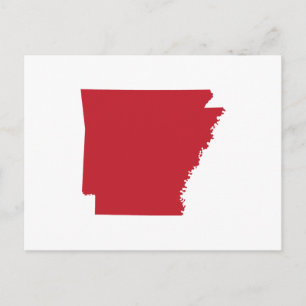 Carte Postale Blanc et rouge se déplacent vers l'Arkansas Faire-