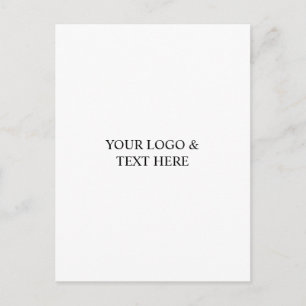 Carte Postale Blanc Personnalisé – Votre Logo & Texte Ici