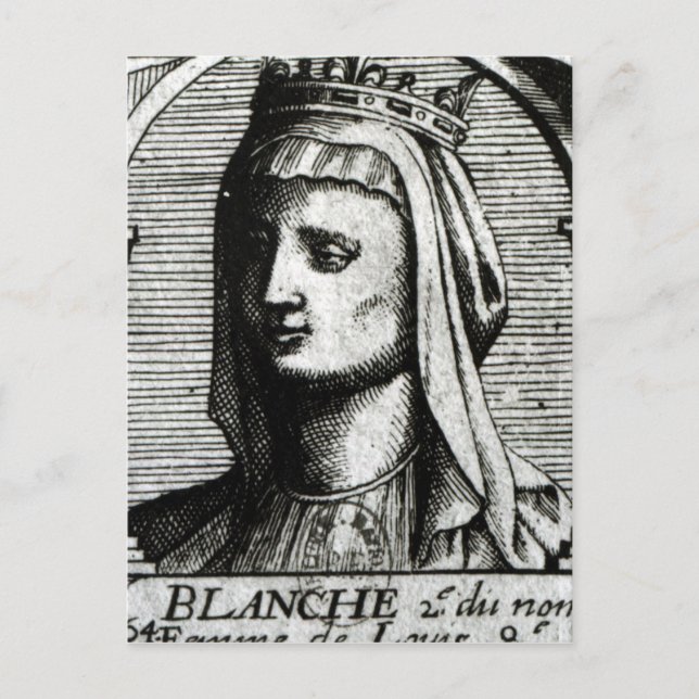 Carte Postale Blanche de Castille Reine de France (Devant)