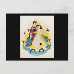 Carte Postale Blanche Neige et les sept nains