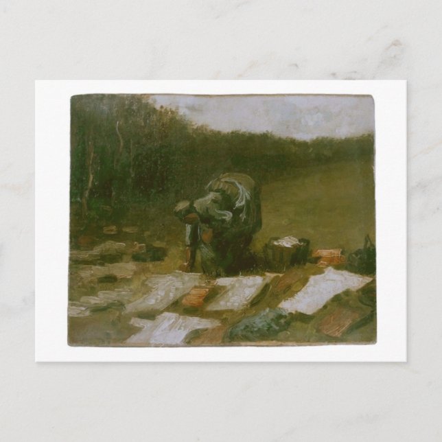 Carte Postale Blanchiment d'une femme paysanne, Vincent van Gogh (Devant)