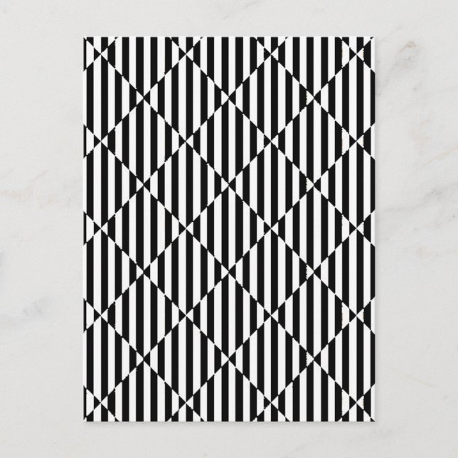 Carte Postale Blancs noirs illusions optiques lignes courbées di (Devant)