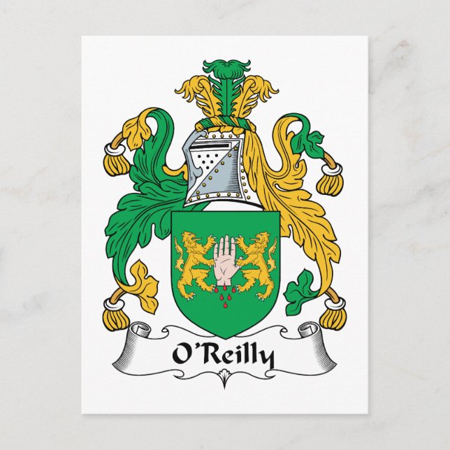 Carte Postale Blason de famille O'Reilly (Devant)